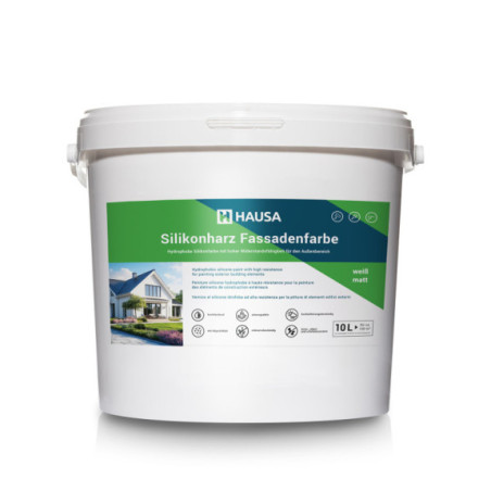 Hausa Silikonharz Fassadenfarbe 10L weiß matt hochdeckende