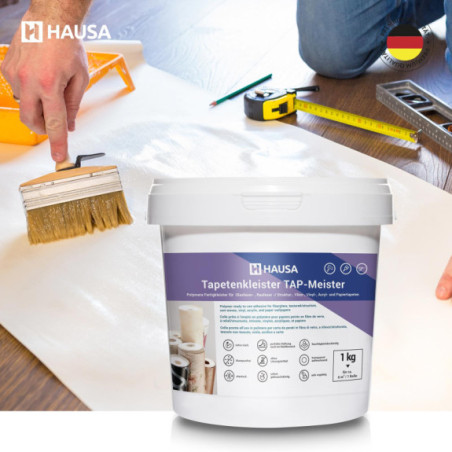 Hausa Tapetenkleister TAP-Meister 1kg Fertigkleister für Tapeten