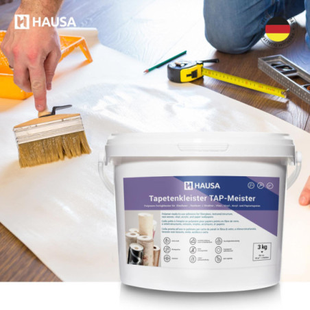 Hausa Tapetenkleister TAP-Meister 3kg Fertigkleister für Tapeten