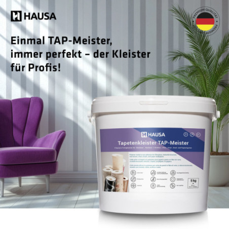 Hausa Tapetenkleister TAP-Meister 5kg Fertigkleister für Tapeten
