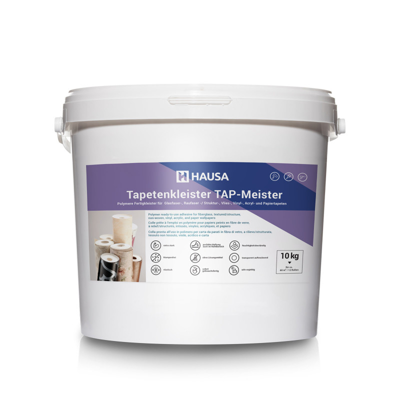 Hausa Tapetenkleister TAP-Meister 10kg Fertigkleister für Tapeten