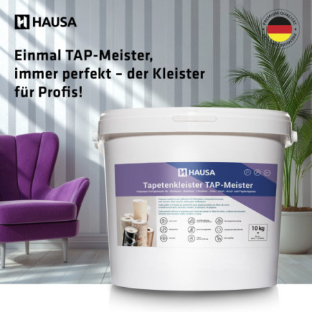 Hausa Tapetenkleister TAP-Meister 10kg Fertigkleister für Tapeten