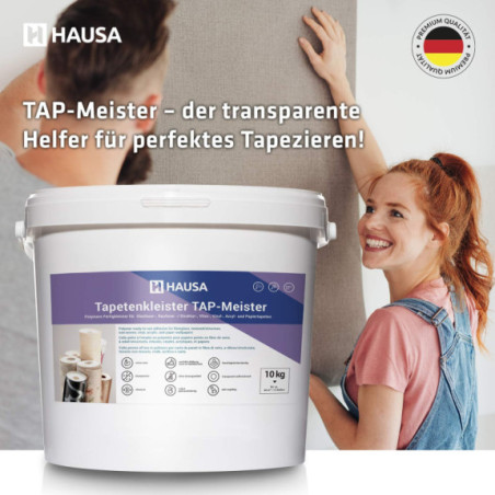 Hausa Tapetenkleister TAP-Meister 10kg Fertigkleister für Tapeten