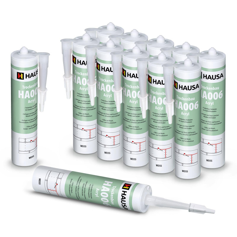 Maleracryl HAUSA HA006 elastisch weiß 12 x 310ml