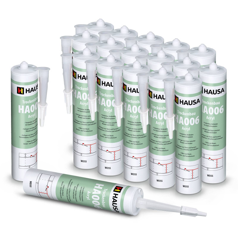 Maleracryl HAUSA HA006 elastisch weiß 18 x 310ml