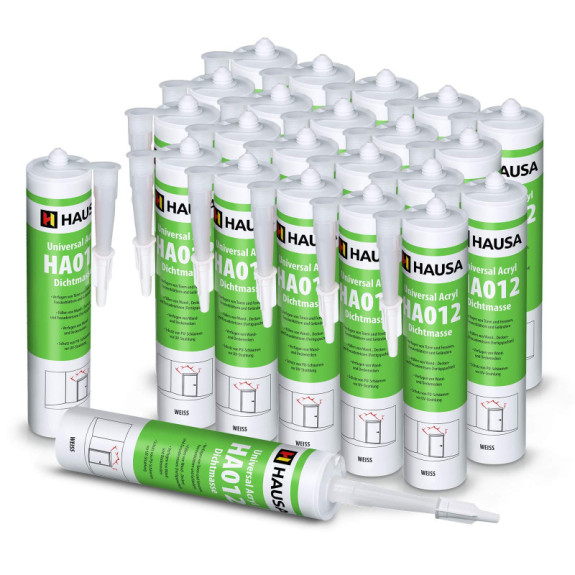 Maleracryl HAUSA HA012 Uniwersal Innen und Außen weiß 24 x 310ml