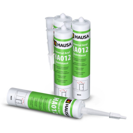 Maleracryl HAUSA HA012 Uniwersal Innen und Außen weiß 4 x 310ml