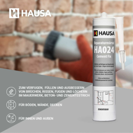 Reparaturmörtel HAUSA HA024 Cement Fix zementgrau 2 x 310ml