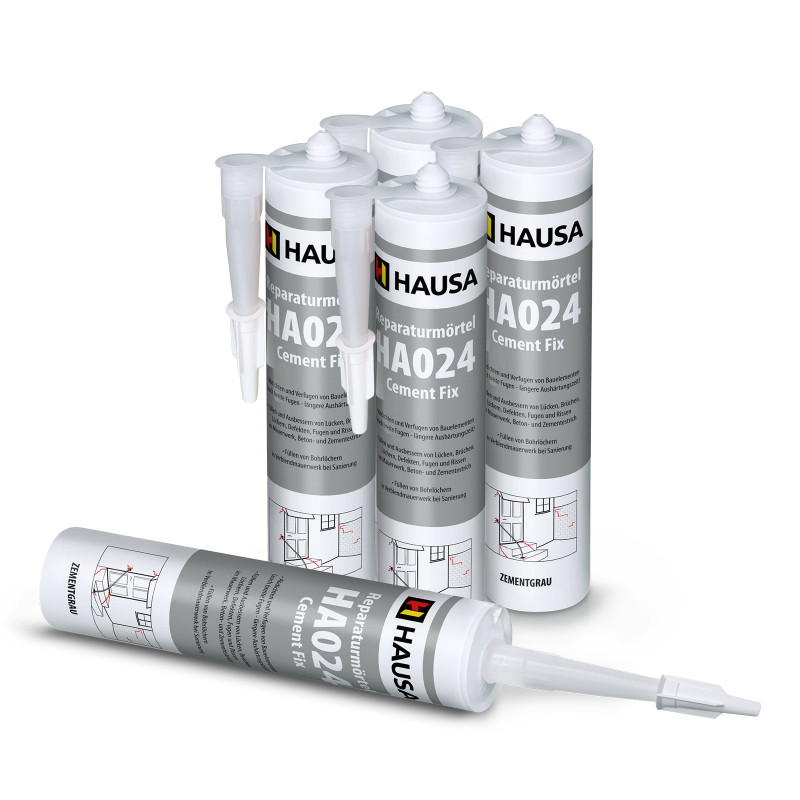 Reparaturmörtel HAUSA HA024 Cement Fix zementgrau 5 x 310ml