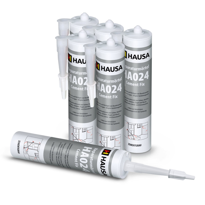 Reparaturmörtel HAUSA HA024 Cement Fix zementgrau 6 x 310ml