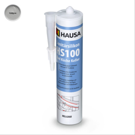 Sanitärsilikon HAUSA HS100 Schimmelresistent hellgrau 310ml