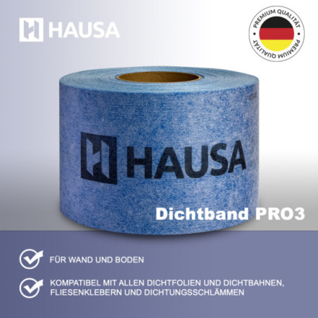 Dichtband HAUSA PRO3 Abdichtband für Fliesen 120mm 20m