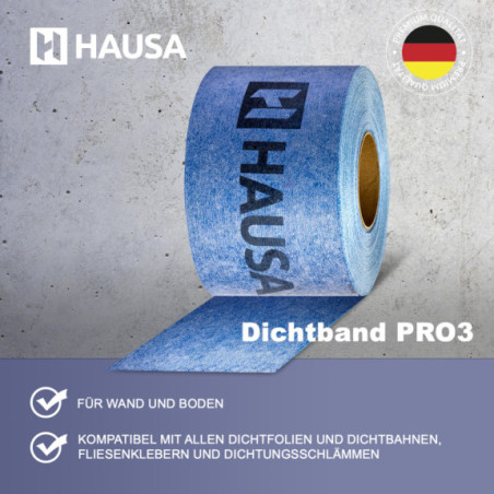 Dichtband HAUSA PRO3 Abdichtband für Fliesen 120mm 50m