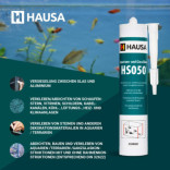 Aquarium Silikon HAUSA HS050 GlasSilikon Schwarz 12 x 310ml