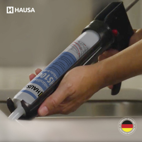Sanitärsilikon HAUSA HS100 Schimmelresistent zementgrau 3 x 310ml
