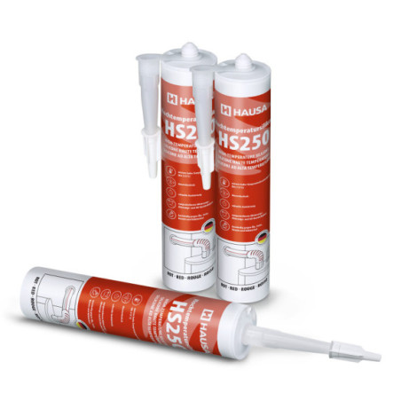 Hochtemperatur Silikon HAUSA HS250 +315°C rot 3 x 300ml