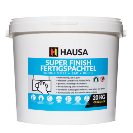 Super Finish Spachtelmasse HAUSA Q1-Q4 Masse Gips weiß 20kg