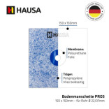 Wandmanschette HAUSA PRO3 150x150mm unter Fliesen Dehnzone 10stk