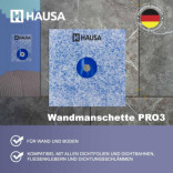 Wandmanschette HAUSA PRO3 250x250mm unter Fliesen Dehnzone 10stk