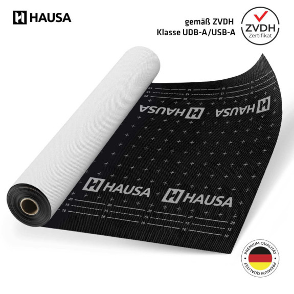 Unterspannbahn ZVDH HAUSA Premium 150g ohne Klebestreifen 150m2