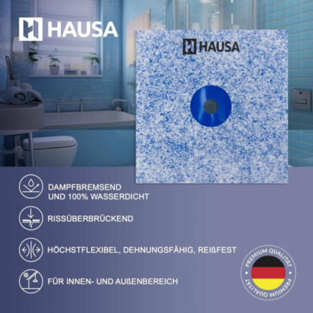Wandmanschette HAUSA PRO3 120x120mm unter Fliesen Dehnzone 1stk