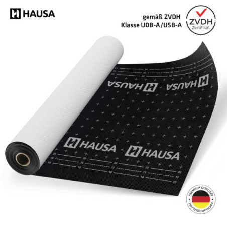 Unterspannbahn ZVDH HAUSA Premium 150g ohne Klebestreifen 75m2