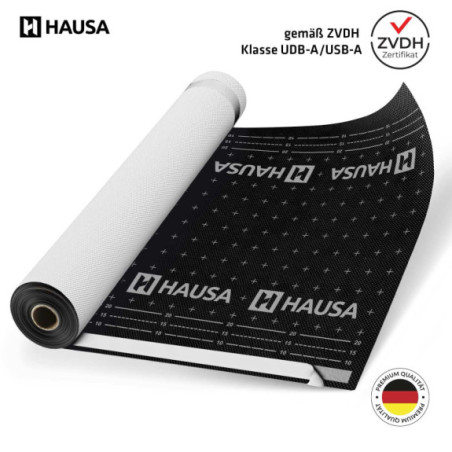 Unterspannbahn ZVDH HAUSA Premium 150g mit Klebestreifen 75m2
