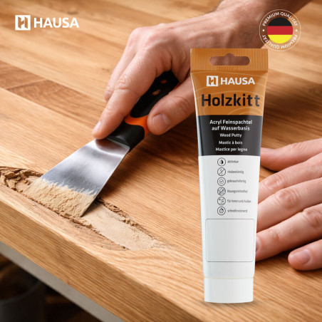 Holzkitt Buche Mittel 250 g Tube – Holzspachtelmasse | HAUSA