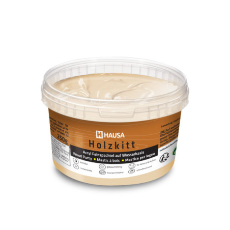 Holzkitt HAUSA 250 g Eiche Dunkel Holzspachtelmasse Kitt für Holz
