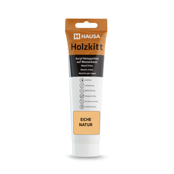 Holzkitt HAUSA 250 g Tube Eiche Natur Holzspachtelmasse Kitt für Holz