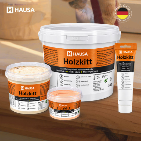 Holzkitt HAUSA 5 kg Nussbaum Holzspachtelmasse Kitt für Holz