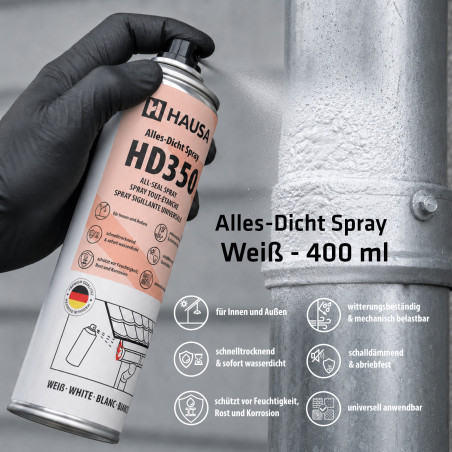 Hausa Alles-Dicht Spray HD350 Schwarz 6x 400ml