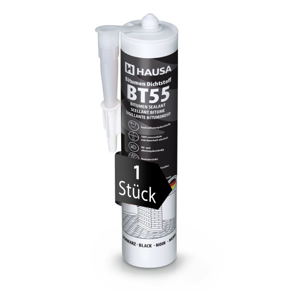 Hausa Bitumen Dichtstoff BT55 Schwarz 1x 300ml
