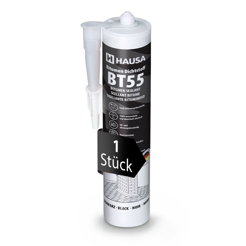 Hausa Bitumen Dichtstoff BT55 Schwarz 1x 300ml