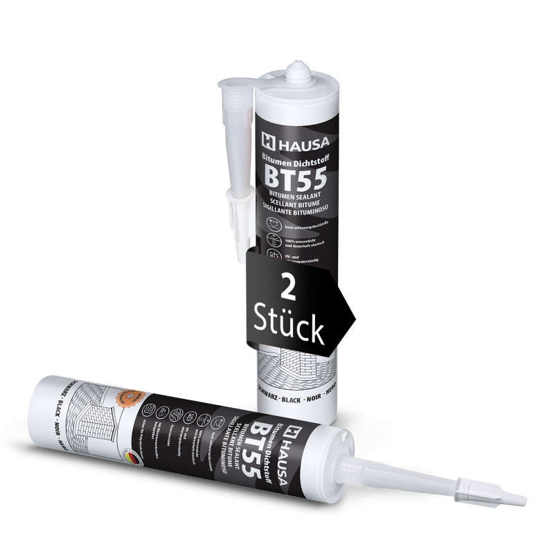 Hausa Bitumen Dichtstoff BT55 Schwarz 2x 300ml