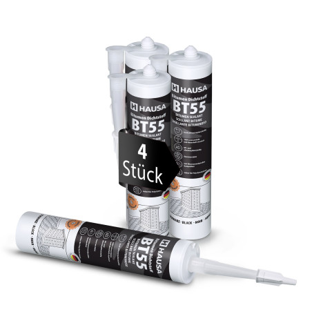 Hausa Bitumen Dichtstoff BT55 Schwarz 4x 300ml