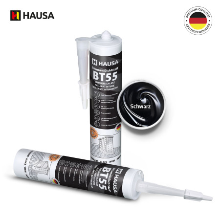 Hausa Bitumen Dichtstoff BT55 Schwarz 4x 300ml