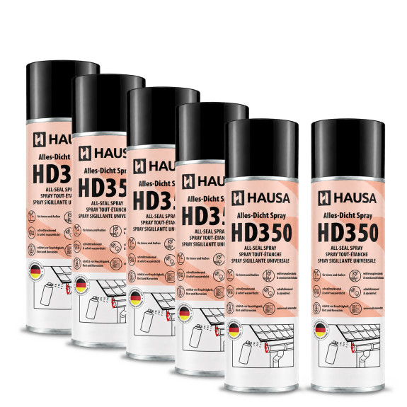 Hausa Alles-Dicht Spray HD350 Schwarz 6x 400ml