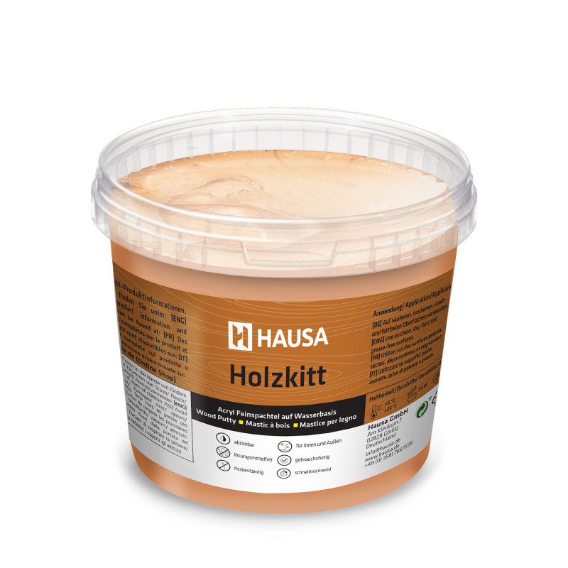 Holzkitt HAUSA 1 kg Buche Mittel Holzspachtelmasse Kitt für Holz