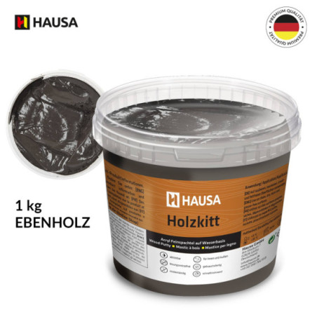 Holzkitt HAUSA 1 kg Ebenholz Holzspachtelmasse Kitt für Holz