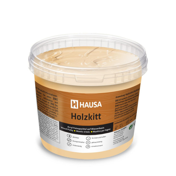 Holzkitt HAUSA 1 kg Eiche Hell Holzspachtelmasse Kitt für Holz