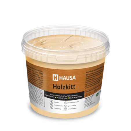 Holzkitt HAUSA 1 kg Eiche Hell Holzspachtelmasse Kitt für Holz