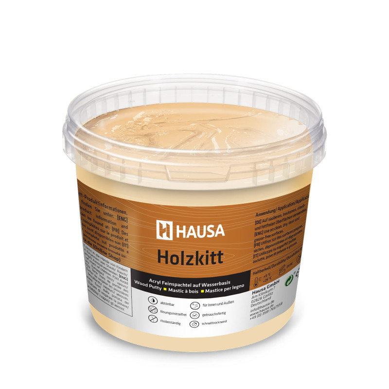 Holzkitt HAUSA 1 kg Eiche Natur Holzspachtelmasse Kitt für Holz