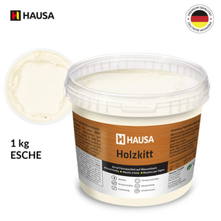 Holzkitt HAUSA 1 kg Esche Holzspachtelmasse Kitt für Holz