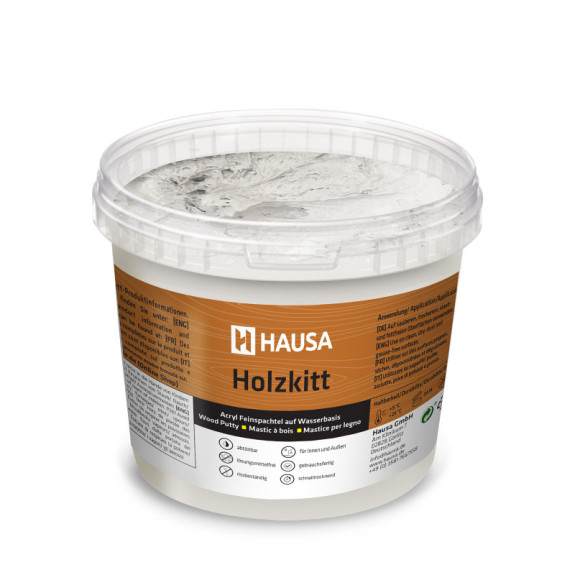 Holzkitt HAUSA 1 kg Grau Holzspachtelmasse Kitt für Holz