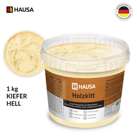 Holzkitt HAUSA 1 kg Kiefer Hell Holzspachtelmasse Kitt für Holz