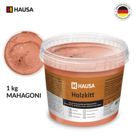 Holzkitt HAUSA 1 kg Mahagoni Holzspachtelmasse Kitt für Holz