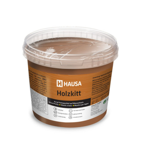 Holzkitt HAUSA 1 kg Nussbaum Dunkel Holzspachtelmasse Kitt für Holz