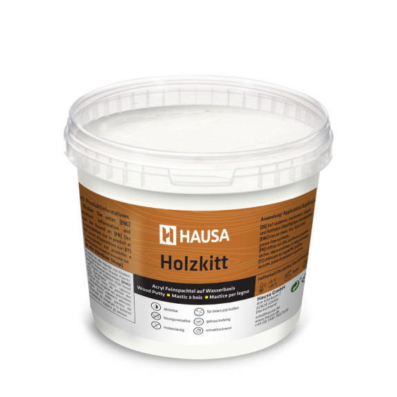 Holzkitt HAUSA 1 kg Weiß Holzspachtelmasse Kitt für Holz