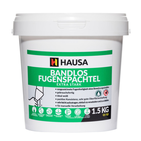 Reparatur Spachtelmasse HAUSA extra starke Fertigspachtel  weiß 1,5kg